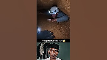 Guy gets stuck in a cave 😱 #shorts #cave #stuck
