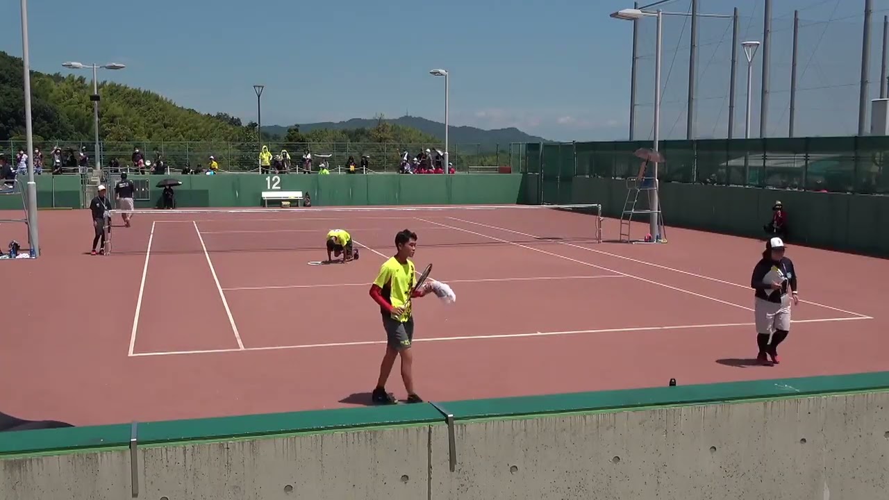 2022年IH ソフトテニス 男子個人 6回戦 雨宮陸・八巻隼人 笛吹(山梨) vs 中川雄太・宮田智友 尽誠学園(香川)