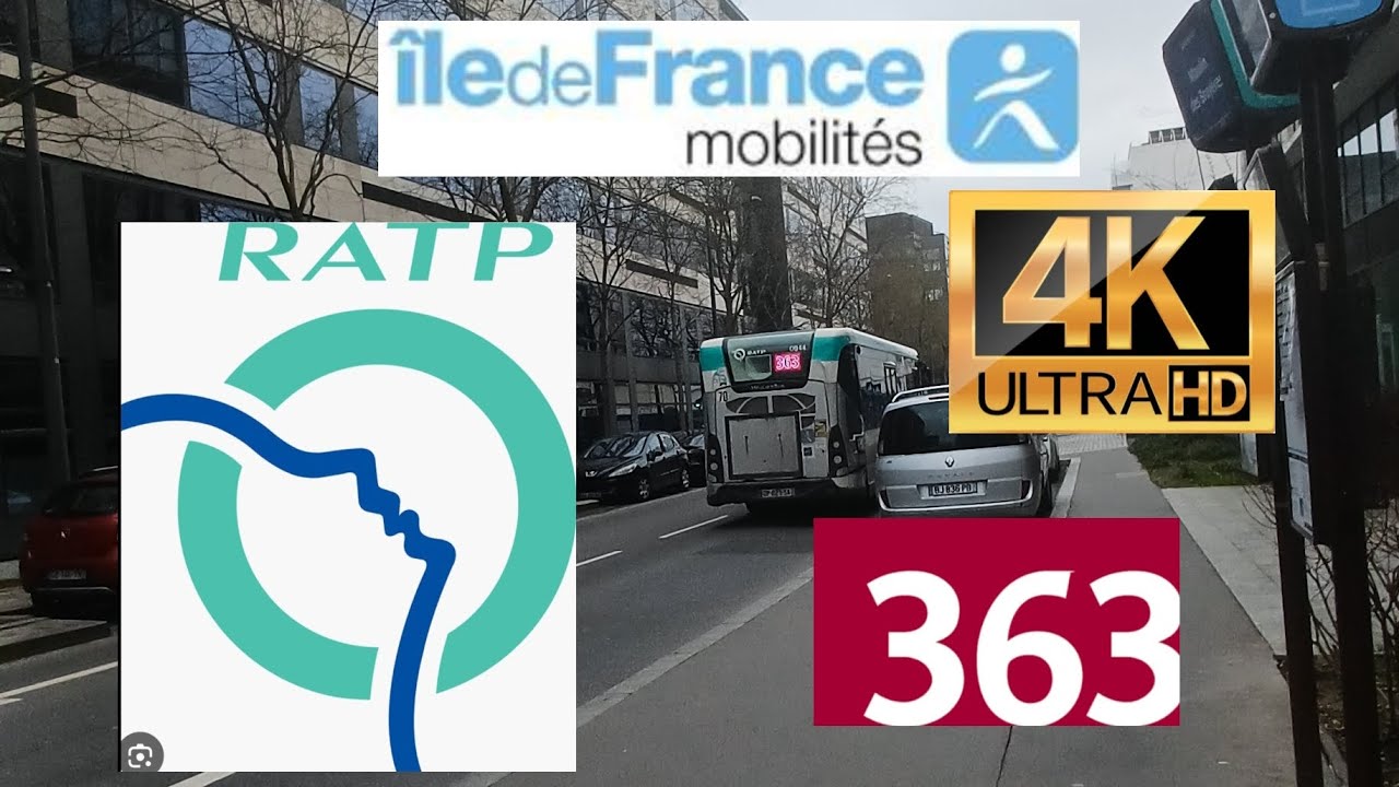 [4k] Trajet bus 363 de Charlebourg à Moulin des bruyères .#tram #idfmobilités #train #metro #idf#bus