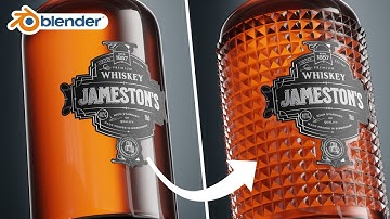 Create detailed bottles using displacement maps with Photoshop for Blender