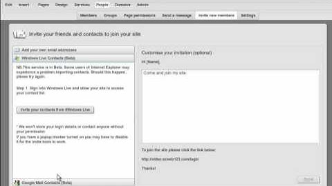 How to send out membership invitations with website builder ezweb123.com