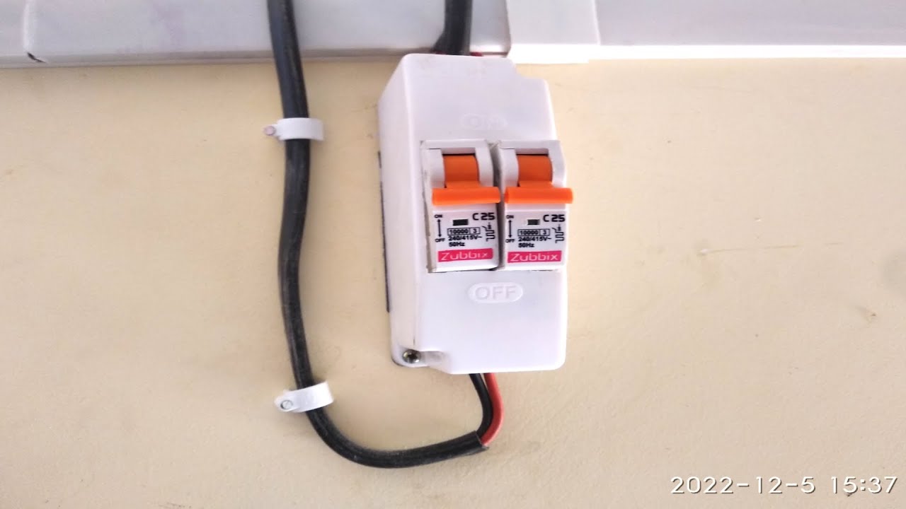 2 way MCB Box wiring connectionSingle pole MCB connectionMCB wiring