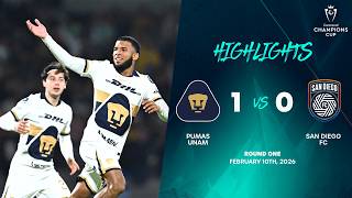 Pumas UNAM vs San Diego FC | 2026 Concacaf Champions Cup | Round One