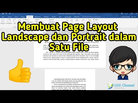 Cara Merubah Tampilan Atau Page Layout Landscape Dan Portrait Dalam Satu File Microsoft Word Youtube