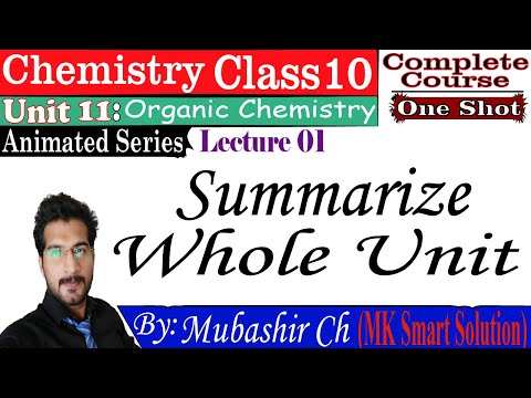 01 | Summarize Whole Unit 11 | Organic Chemistry | Chemistry Class 10 | Animated Content | Hindi/Urdu