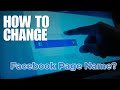 How to Change Facebook Page Name