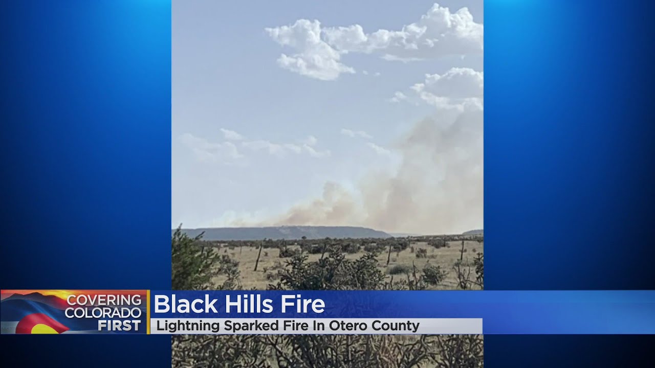 Black Hills Fire burning near La Junta caused by lightning - YouTube