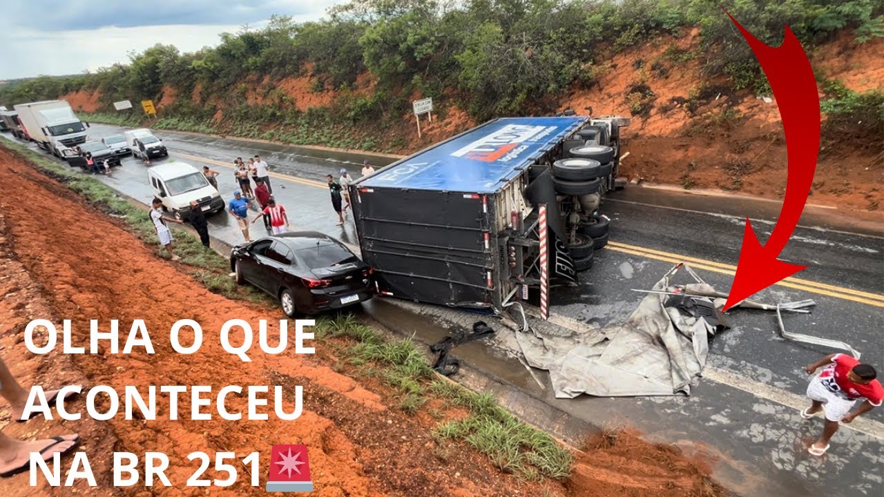 INACREDITÁVEL! CAMINHÃO TOMBA E FECHA A BR251 #caminhoneiro #caminhão #acidente #br251#youtubevideo 