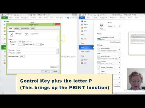 How to Print Current Documents (Using Shortcut Keys)