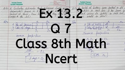 Ex 13.2, Q 7, Chapter 13, Direct and Inverse Proportion, Class 8 Math