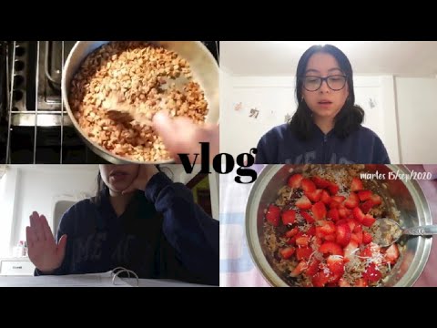 Cómo hacer granola saludable, haciendo mis tareas para la carrera de música uwu l vlog