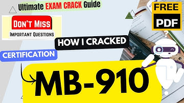 How I CRACKED MB-910 in 6 Hours | Microsoft Dynamics 365 Fundamentals Customer Engagement Apps | PDF