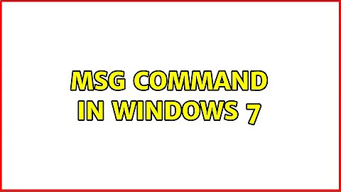 MSG command in Windows 7