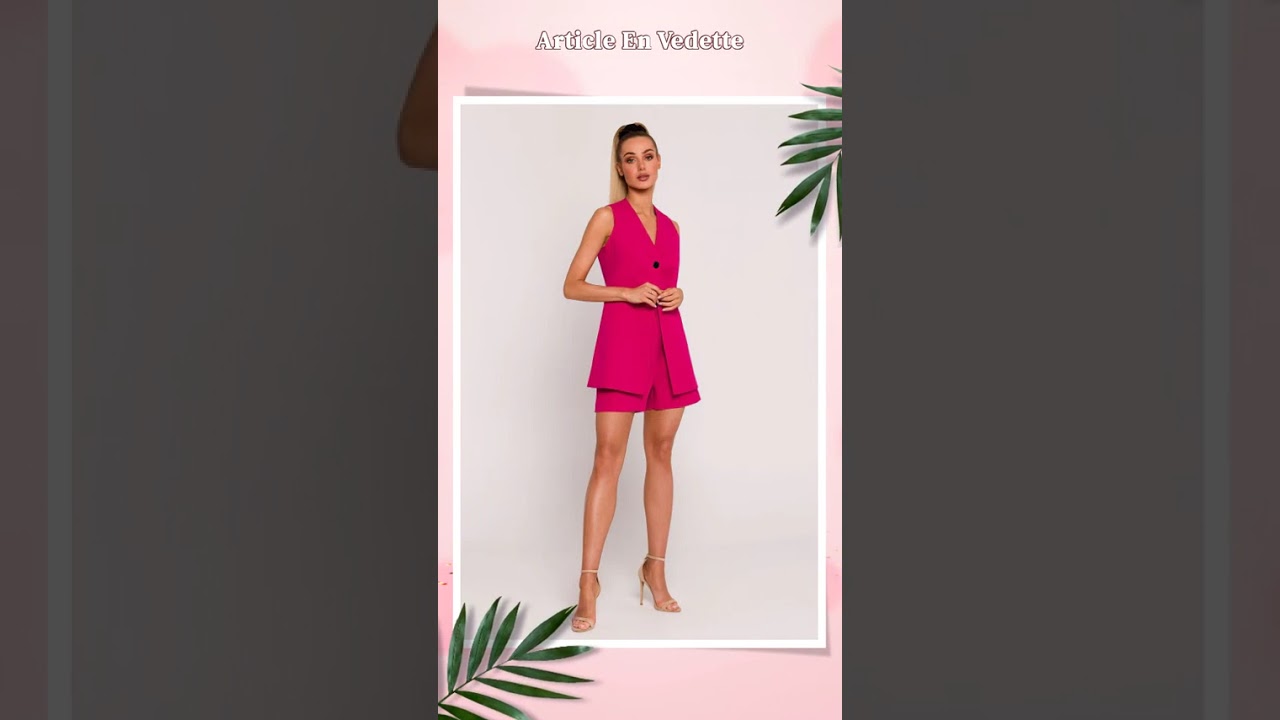 Buy Women Suit Vest - Stretchable - Sleeveless Pink exclusively at guocali.com