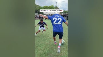 France 🇫🇷 vs Norway 🇳🇴 1V1 in Paris 🔥 #1v1 #football #france #paris #speed #amine