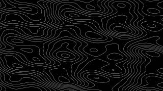 4K Black Topographic Screensaver - 3 Hour Slow Contour Line Loop, Light Mode