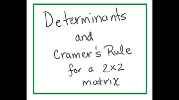 Pre-Calculus - Determinants and Cramer