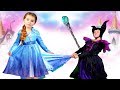 Ruby & Bonnie become Princess Elsa and Maleficent