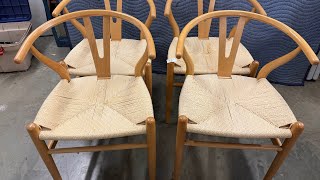 8-11-26 Estate Auction 4 Danish Modern Chairs bentwood