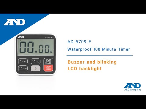 Buzzer and blinking LCD backlight | AD-5709-E Waterproof 100 Minute Timer