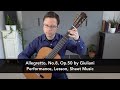 Allegretto, No.8, Op.50 by Giuliani and Lesson for Classical Guitar