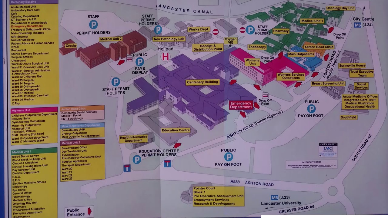 Lancaster City Centre Map