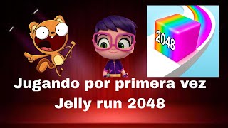 jugando jelly run 2048 por primera vez