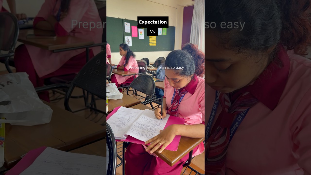 Expectation Vs Reality 😵💫 #teacherlife #college #peerteaching #trending #viralshort #funny