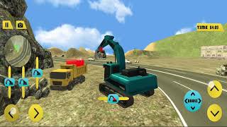 Excavator Rock Mining Drill - Stone Cutting Machines Big Rock On Street Heavy #1 - Android GamePlay screenshot 4
