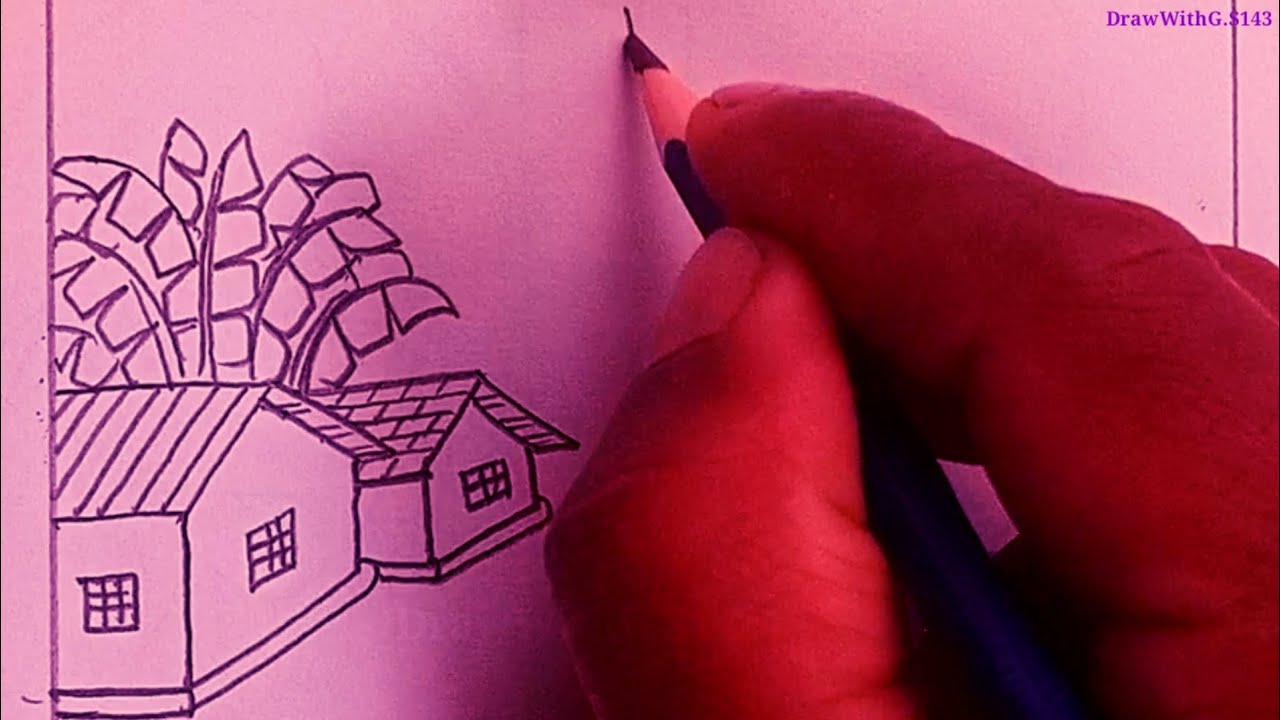 how to draw scenery step by step | Draw With G.S143 