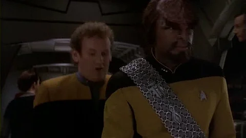Lt. Commander Worf and Chief O'Brien meet again