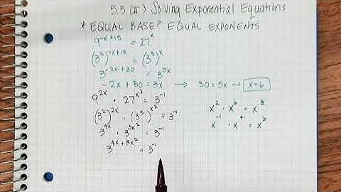 5.3 Exponential Equations