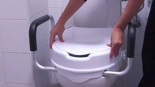 PEPE - Elevador WC Adulto con Reposabrazos (10 cm de altura), Alzador  Inodoro con Asas, y Tapa, Asiento Adaptador WC Mayores, Blanco. :  .es: Salud y cuidado personal