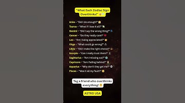 What Each Zodiac signs overthinks ?#shorts #zodiac #zodiacsigns #astrology #astrologysign #tarot