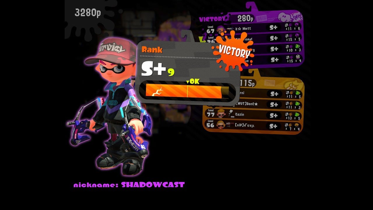 splatoon 2 my first rank x on tower control stick controls youtube