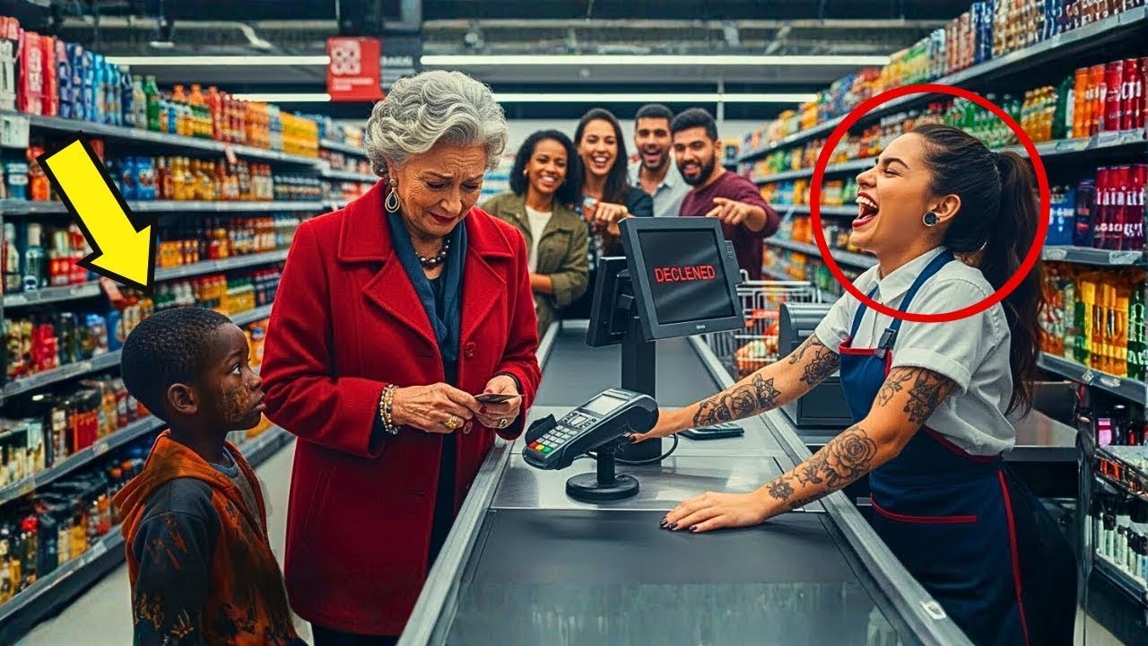 O cartão da velha milionária foi recusado… mas a atitude do garoto sem-teto a deixou sem palavras