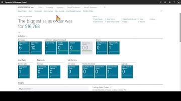 Business Central - Intro to Sales Orders