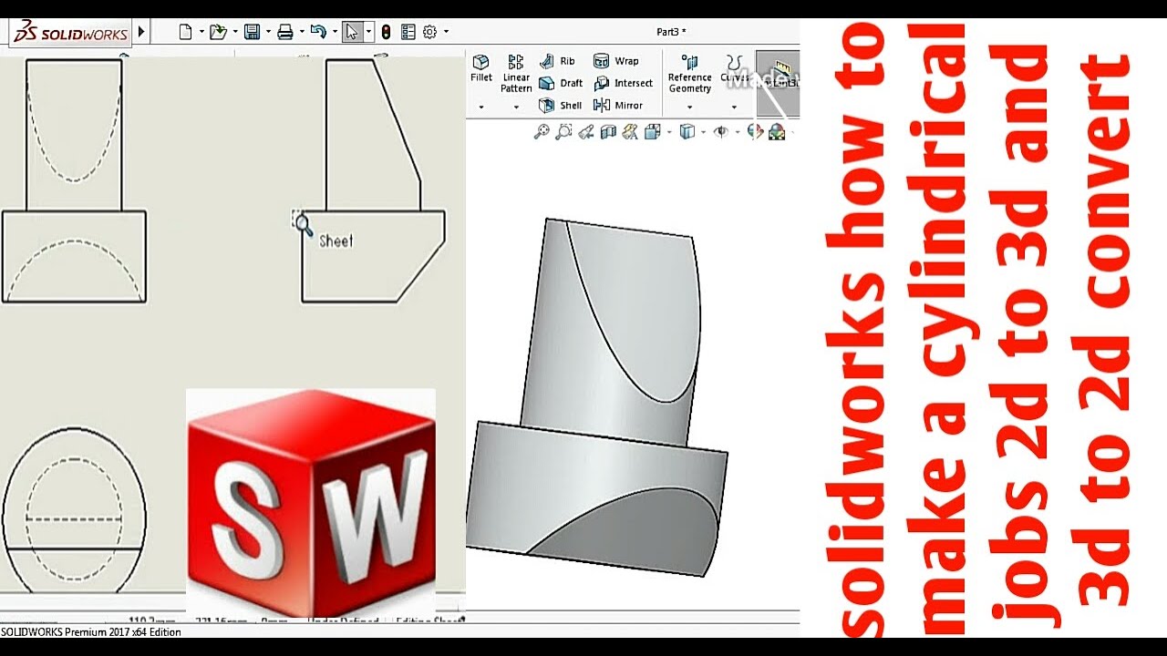 solidworks | how to make a cylindrical jobs | solidworks full tutorial ...