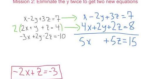 Systems with 3 Variables - Elimination