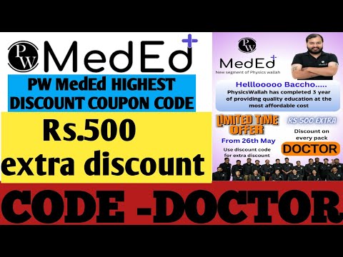 1:27 1:27 Now playing, Pw meded coupon code -DOCTOR| pw meded subscription discount code| pw meded special discount code