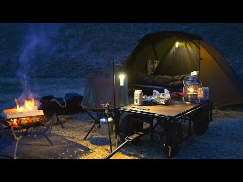 新しいキャンプ道具と過ごしやすい１人用のテント ダム湖畔でソロキャンプ