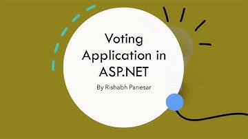 Voting Application in ASP NET | Project in ASP NET | ASP NET Tutorial