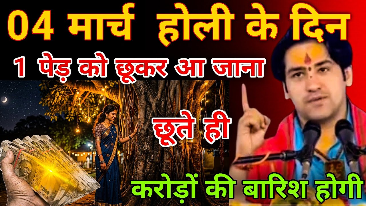 1 मिनट में ही,करोड़ों की बारिश होगी होली के दिन केवल 1 पेड़ छू कर आ जाना| Bageshwar Dham 