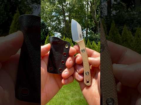 Hellbender Blade Co. Newt Natural Micarta Tumbled Magnacut Kydex Sheath! Traditionalpocketknives.com