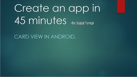 Card view in android n