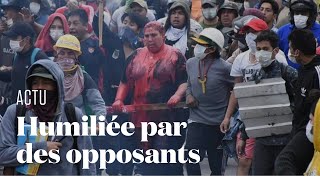 Bolivie : une maire du parti de Morales couverte de peinture rouge et forcée à marcher pieds nus