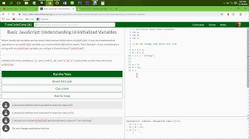 Basic JavaScript: Understanding Uninitialized Variables Free Code Camp