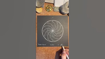 Twelve Semi Circles Torus from above #howtodraw  #natureofflowers  #geometryart  #spiral