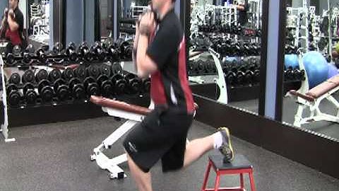 DB GOblet Split Squat From Deficit