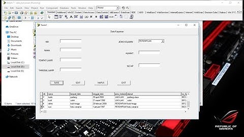 Tutorial membuat database dengan Mc,acces dan input data menggunakan delphi 7